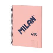 Blok A4 so špirálou na boku Milan ružový