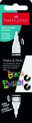 Značkovač FABER-CASTELL Black Edition Shake Paint biely