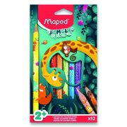 Pastelky MAPED Jungle Fever/12 Jumbo