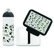 Fľaša Zdravá lahev 0.7l+box Zdravá desiata Pixel head