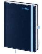 Diár týždenný B6 Double Blue s pútkom