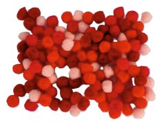 Pompons mix červené