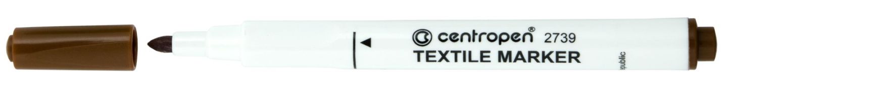 Značkovač CENTROPEN 2739 textil hnedý