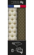 Baliaci papier Clairefontaine Tiny Roll Excellia sada 2x rolka + stuha + 10x menovka zlatobiela/zlatočierna