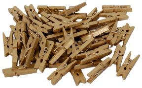 Štipec ozdobný 25mm zlatý