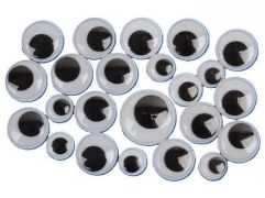 Oči pohyblivé samolepiace mix/50