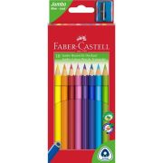 Pastelky FABER-CASTELL Jumbo Triangular/10 + strúhadlo
