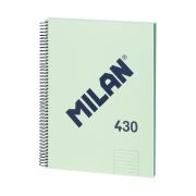 Blok A4 so špirálou na boku Milan zelený