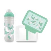 Fľaša Zdravá lahev 0.7l + box Zdravá desiata Motýle