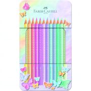 Pastelky FABER-CASTELL Sparkle/12 plechová krabička pastel