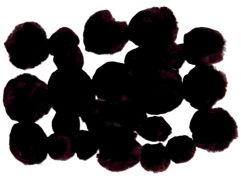 Pompons čierne