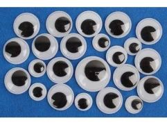 Oči pohyblivé samolepiace mix/50