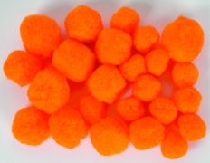Pompons oranžové