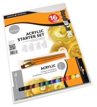 Akrylové farby Daler-Rowney 12ml/12 sada