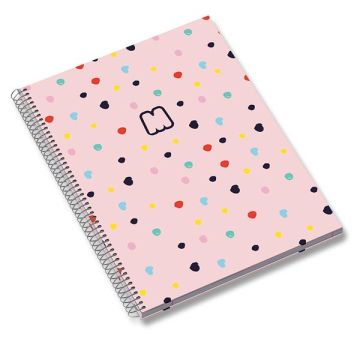 Blok A4 so špir.na boku Ambar Marshmallow linaj.