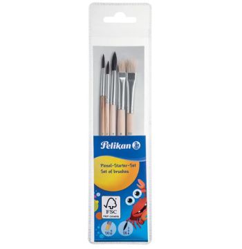 Štetce okrúhle+ploché Pelikan sada/5