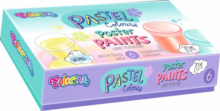 Temperové farby Colorino Pastel 6x20ml