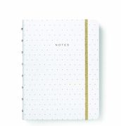 Zápisník A5 Filofax notebook Moonlight biely