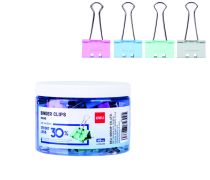 Spony BINDER Clip 25mm Pastel/48ks