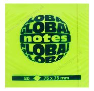 Blok s lepidlom GLOBAL 75x75 neon zelený