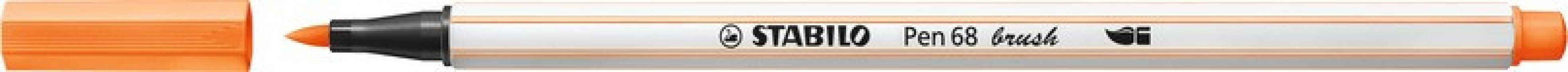 Popisovač STABILO Pen 68 brush oranžový
