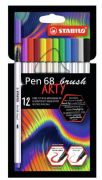 Popisovač STABILO Pen 68 brush/12 ARTY