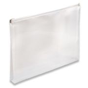 Obal na doklady X-dno plast. zips A4 číry